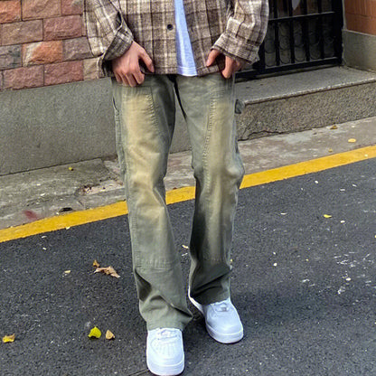 American Retro Heavy Wash Jeans - - jeans