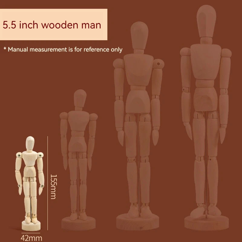 Jointed Doll Drawing Sketch Mannequin Movable Limbs Wooden Hand Body