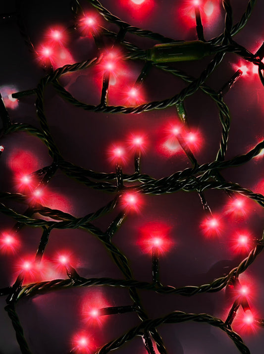 Jingle Bright 100 LED Light Set - Red - - Christmas >> Lighting