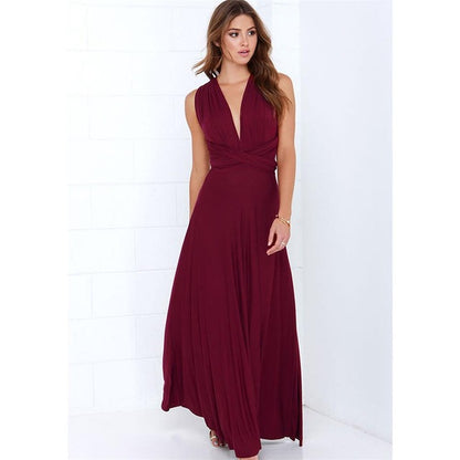 Long Wrap Dress - - dress