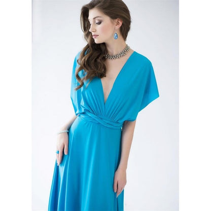 Long Wrap Dress - - dress