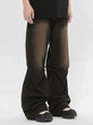 Men's Relaxed Fit Vintage Wash Flare Jeans - Black -