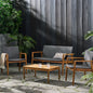 Bryan - Chat Set Outdoor Furniture Frame - Teak - - 4 Piece Outdoor Sets