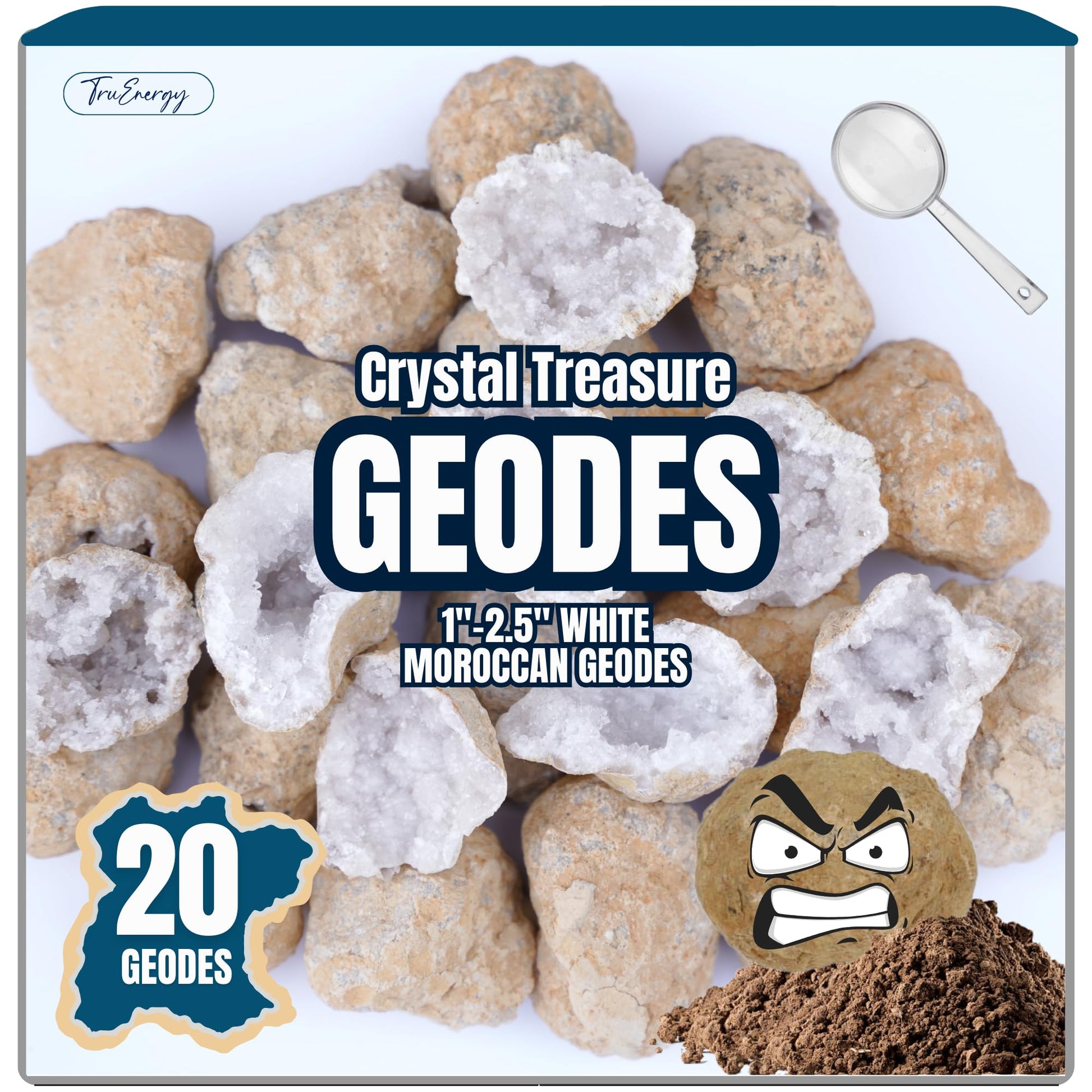 Explorers Crystal Geode Discovery Kit - Includes Magnifying Glass - - geode kit