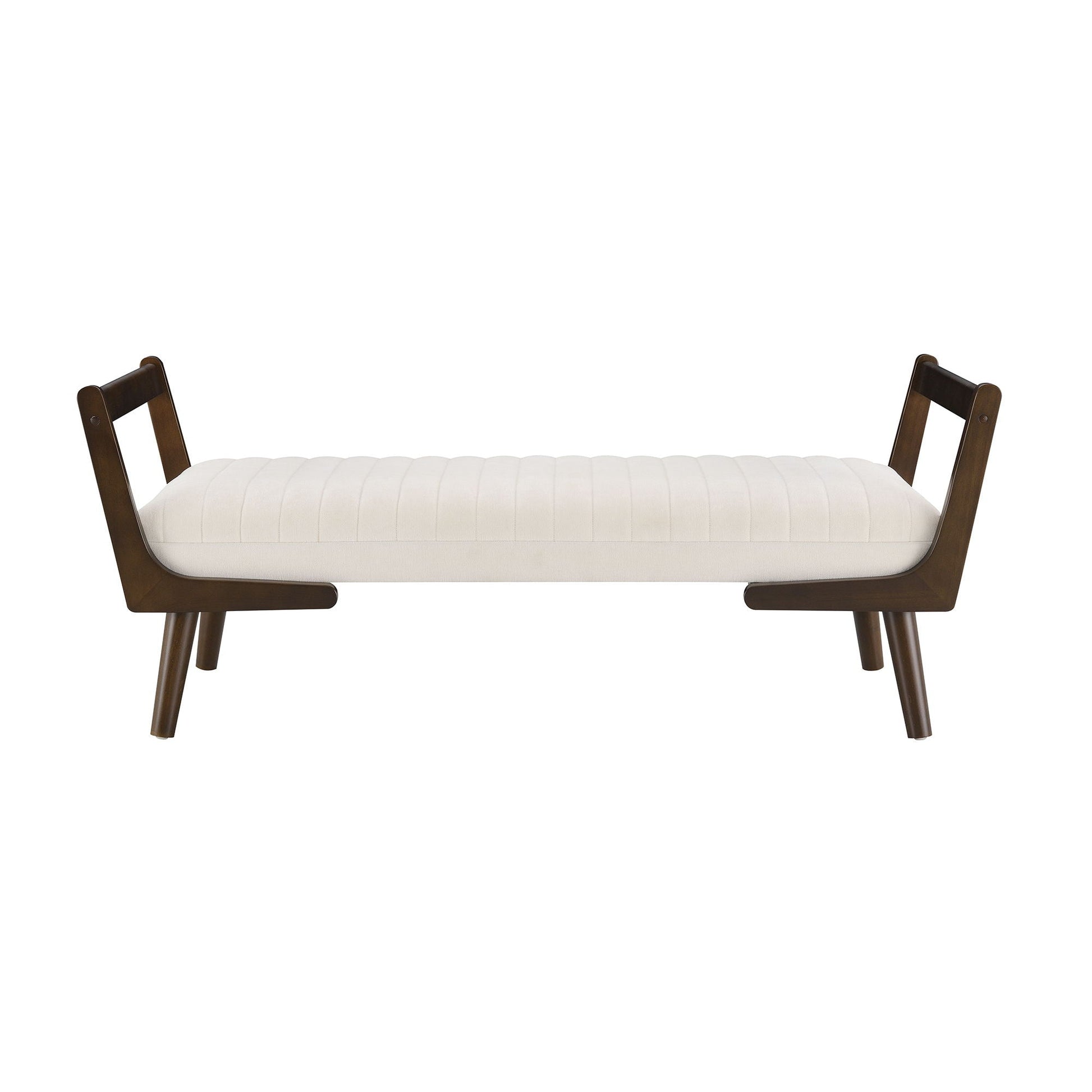 Mid-Century Bench With Wood Legs- Unique Piece Furniture- {{Product type}}