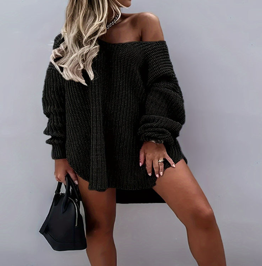 Fall Winter Off-Shoulder Sweater for Women Loose Fit - - Women's Fashion - Women's Clothing - Sweaters