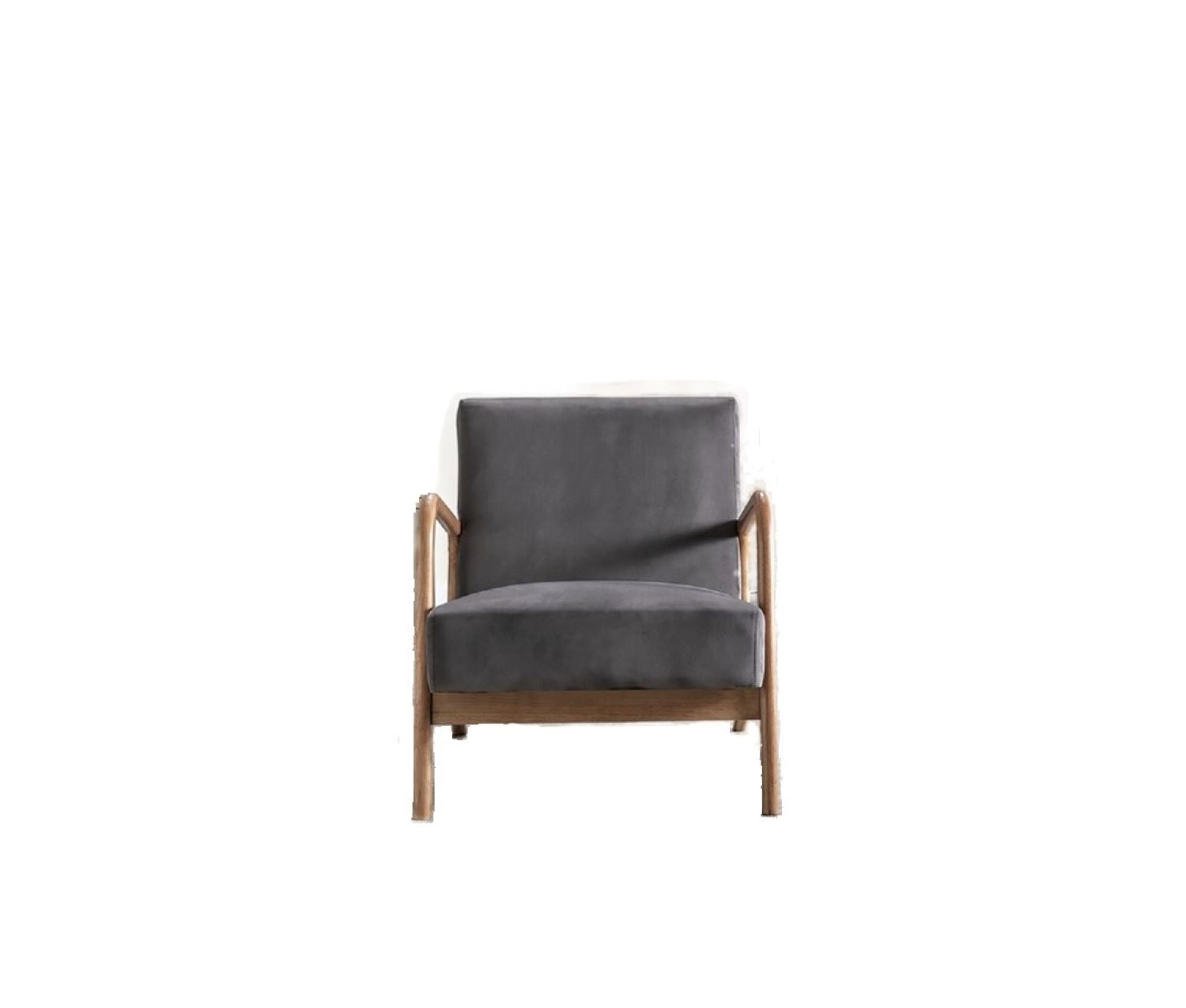 Classic Mid-Century Modern Accent Chairs, Open Framed Armchair With Cushioning- Unique Piece Furniture- {{Product type}}
