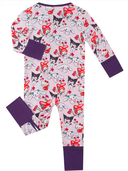 PoshTOT Sanrio My Melody Bamboo Baby Convertible Zippy Romper - - Zippy Romper