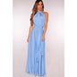 Long Wrap Dress - Light Blue Extra Large - dress