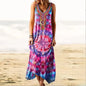 Vintage Mandala Printed Tie-Dye Floral Long Maxi Dress