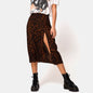 Split Long Skirts Casual Print Long Skirts High Waist Floral A-Line Wrap Skirt