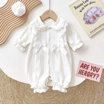 Autumn Princess Cotton Romper - White 90cm - romper