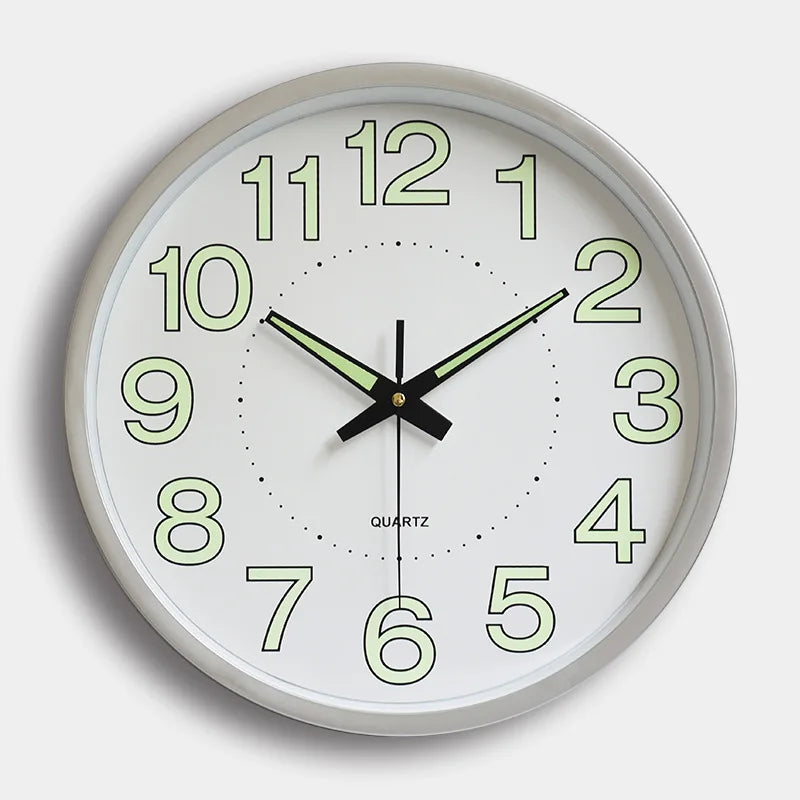 W103 12 Inch a Large Decorative Glow in Dark Luminous Wall Clock