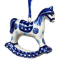 Rocking Horse Ornament - Blue Meadow Pattern - Default Title - Christmas >> Ornaments >> Animals