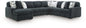 Midnight-Madness - Sectional - Dark Gray 4 Pc. Left Arm Facing Corner Chaise Sectional - Stationary Sectionals