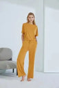 Casual Pajamas Thin Two-Piece Suit Can Be Worn Outside Womens Pajamas yellow