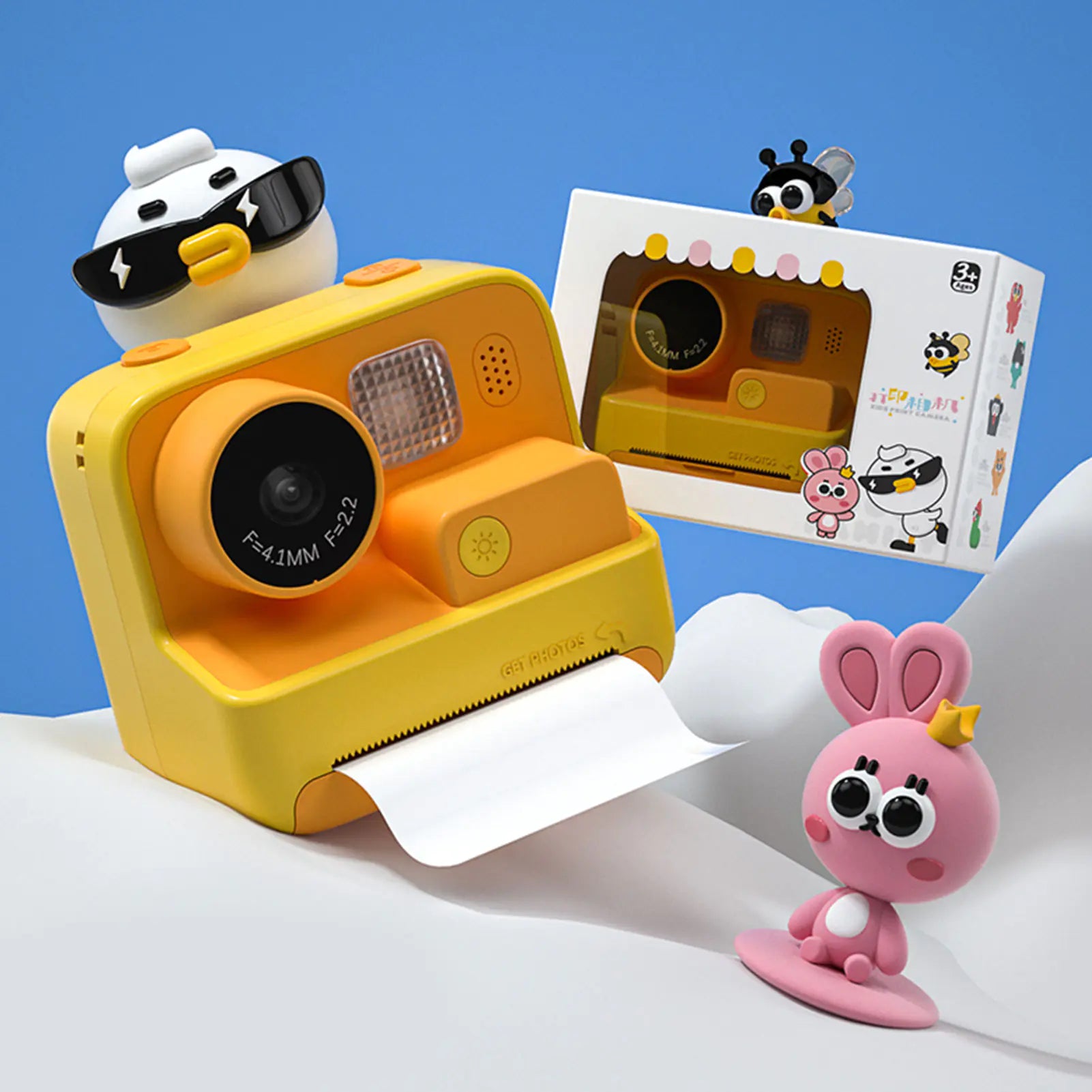 Children's HD 1080p Instant Camera with Printing Paper - Kia Day Design