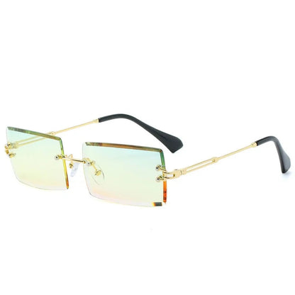 Women's Retro Sunglasses gold yellow pink one