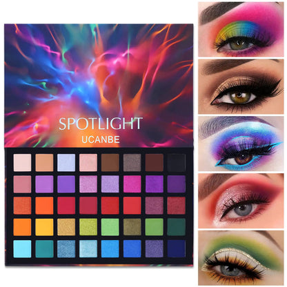 UCANBE Spotlight Eyeshadow Palette Professional 40 Color Eye Shadow Pallet - Palette A - eyeshadow