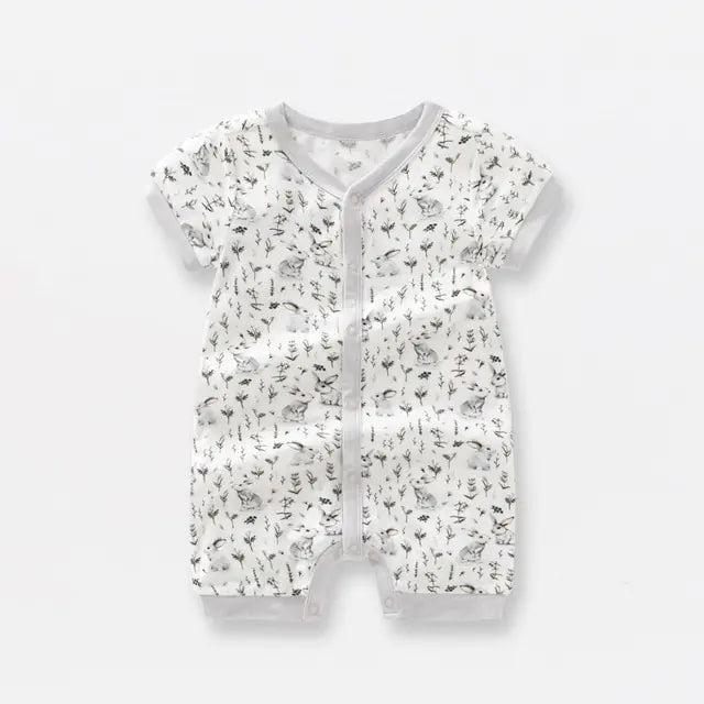 Bamboo Fiber Baby Zippered Romper - Kia Day Design