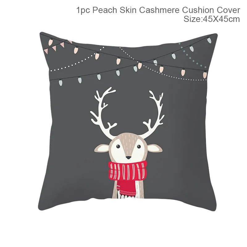 Cartoon Christmas Pillow Cover Kia Day Design