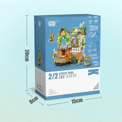 Mini Street View Bee Shop Building Blocks Toy Kia Day Design