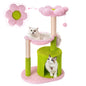GRANNY SAYS Flower Cat Tree Tower 35" Cat Tower for Indoor Cats Small Cute Cat Trees with Natural Sisal Cat Scratching Post Cozy Condo Comfy Cat Hammock Flower Cat Perch and Dangling Ball Pink