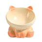 Tilted Ceramic Gradient Color Raised Cat Food Bowls - Orange - pet food bowl