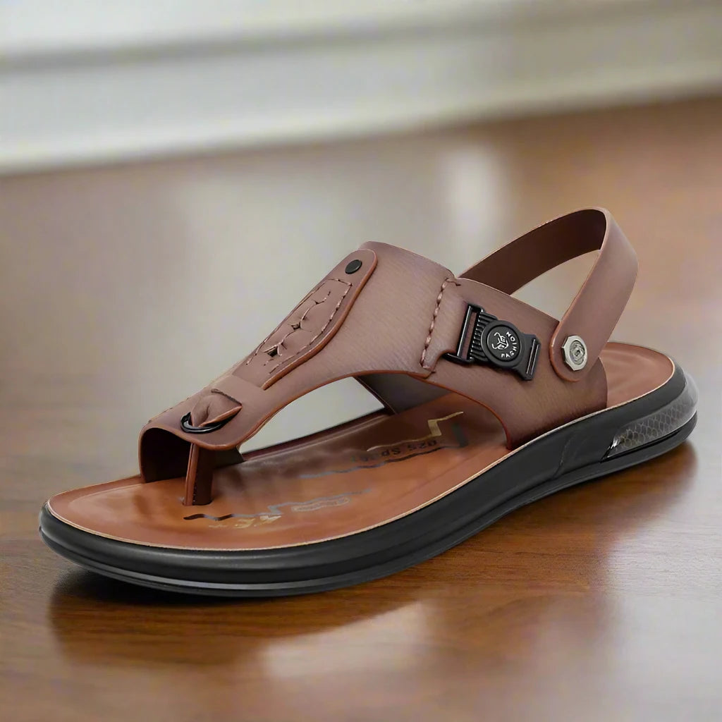 Leather Slippers Slide Sandal Plus Size Summer Men's Sandals