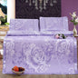 3pcs Ice Silk Jacquard Cooling Mattress Protector Purple