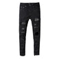 Black Cat Whiskered Denim Jeans - Black 28 - jeans