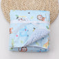 Cartoon Printed Baby Blanket - Blue lion 76x102CM - baby blanket