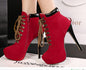 Cross Strap Stiletto Martin Boots