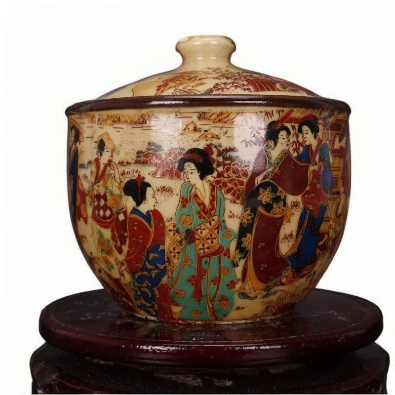Qianlong Style Pink Tea Jar / Sugar Jar – Ceramic Asian Home Decor - - Decorative Jar
