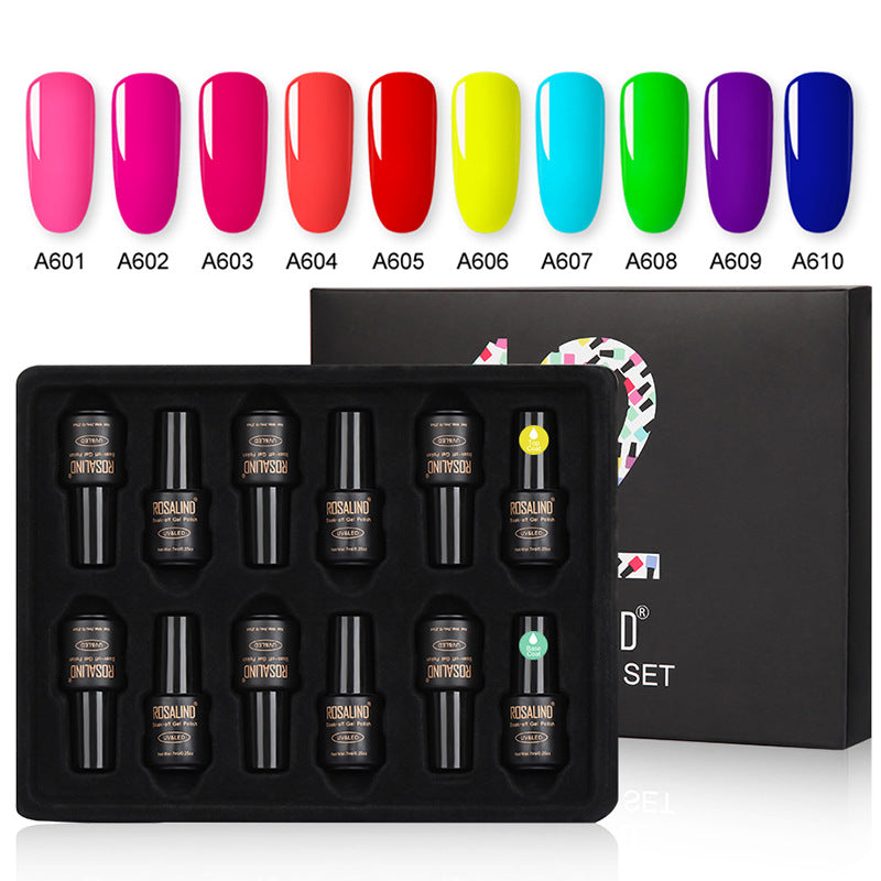 ROSALIND Fluorescent Gel Nail Polish Set 12 Bottles - RATC6 - gel polish