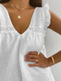 Ruffle Trim V-Neck Top and Shorts Set- Shopimist- {{Product type}}