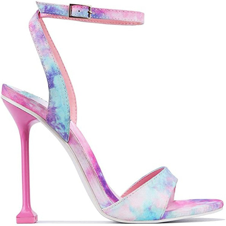 Chic Strappy Color Heels- Kia Day Design- {{Product type}}