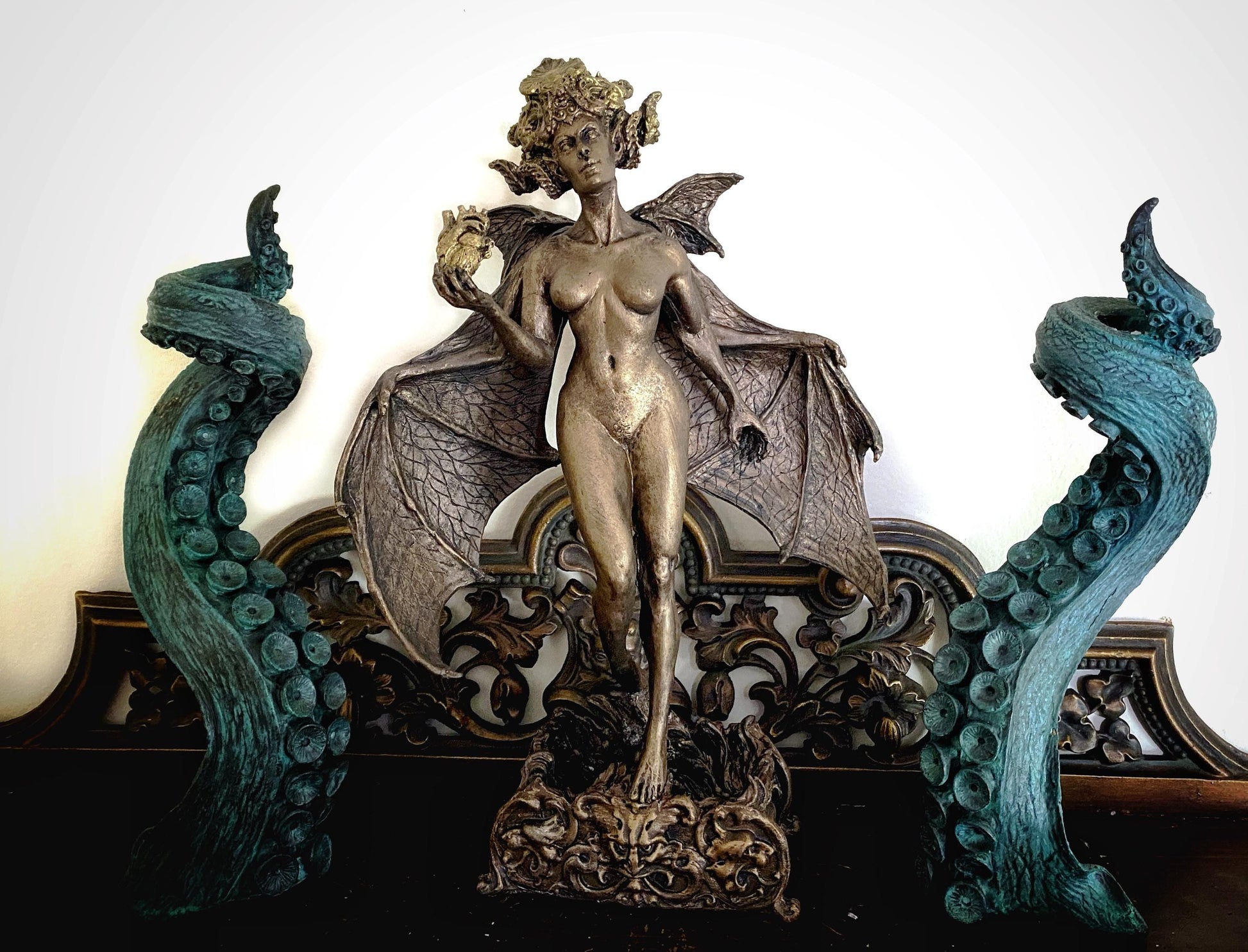 Lilith Statue, Hand Painted Resin Sculpture | Mythic Goddess Figurine |Myths and Legends Character |Altar Statue for Gothic Home Decor - -