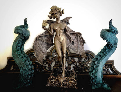 Lilith Statue, Hand Painted Resin Sculpture | Mythic Goddess Figurine |Myths and Legends Character |Altar Statue for Gothic Home Decor - -