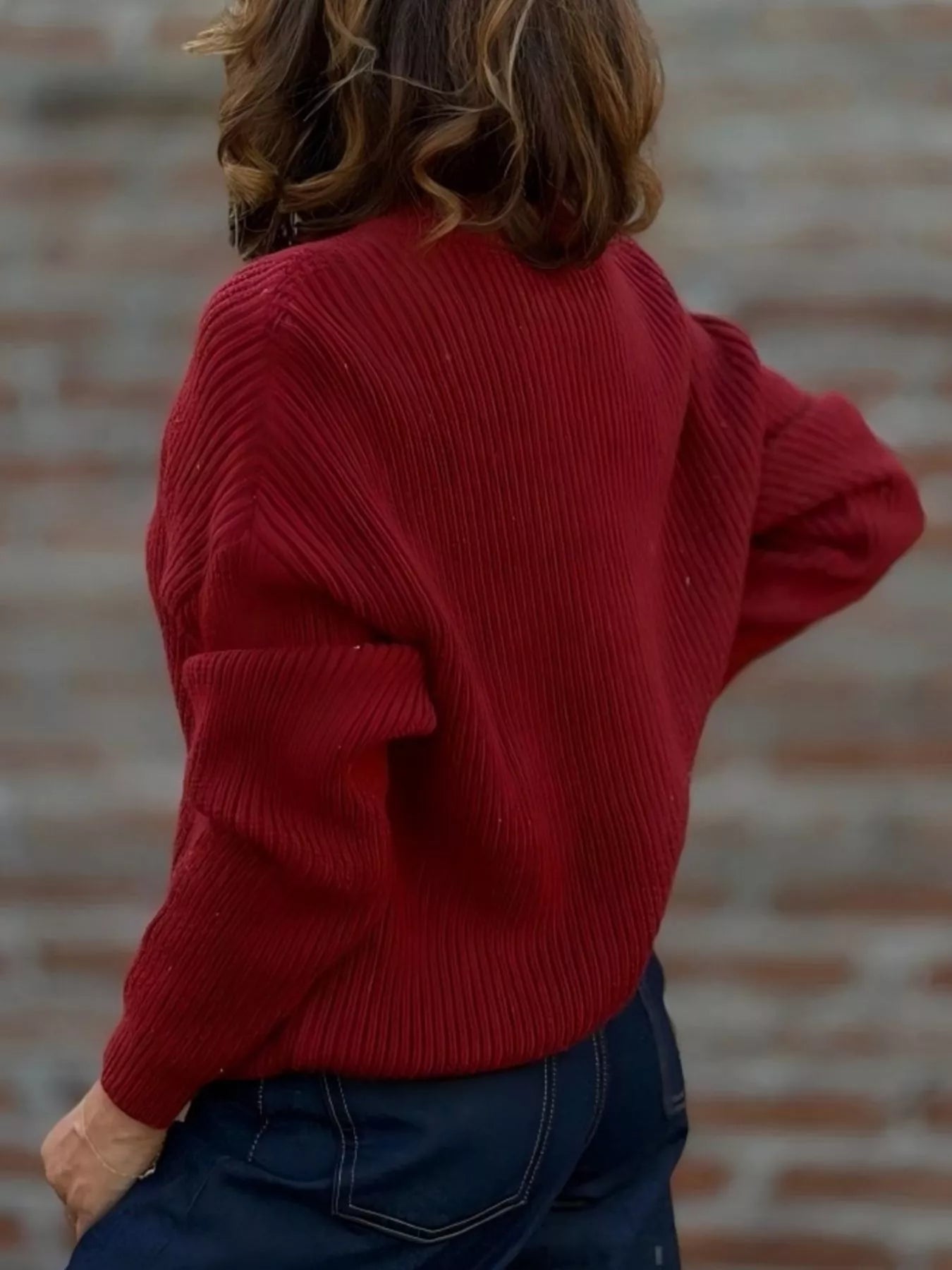 Full Size V-Neck Button-Up Knit Cardigan Plus Size - -