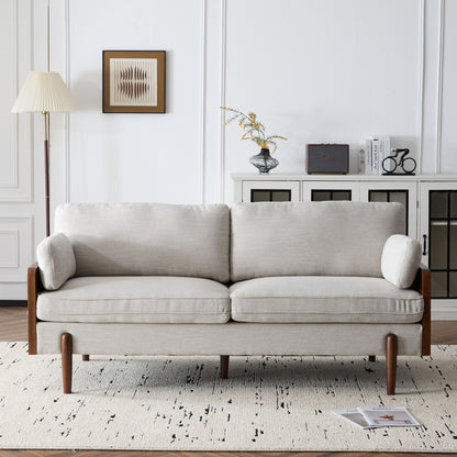 Mid Century Moderne Sofa With Wood Sides- Unique Piece Furniture- {{Product type}}