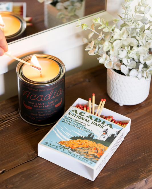 Acadia Vintage National Park Cabin Matches - - matches