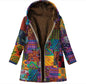 Cotton and Linen Cotton-Padded Long Outerwear Ladies Winter Coats Casual yellow light blue purple