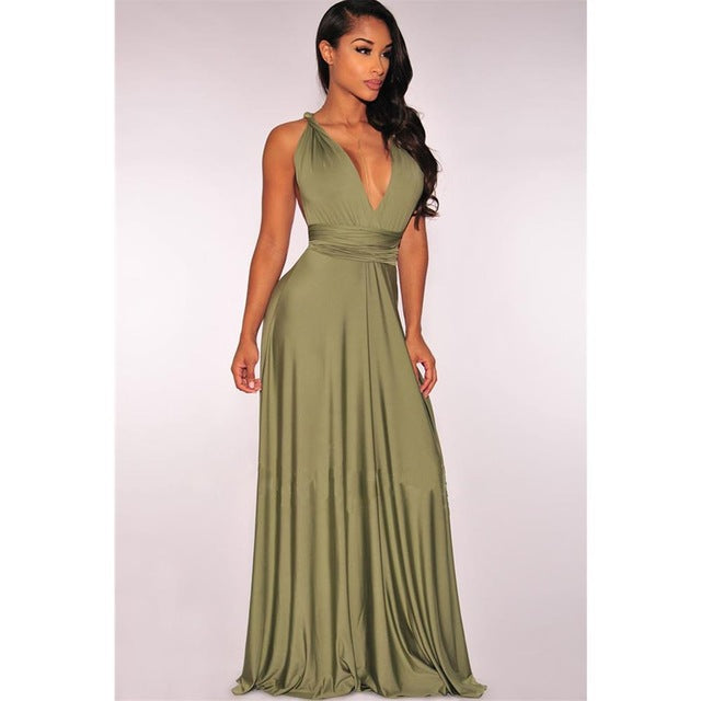 Long Wrap Dress - - dress