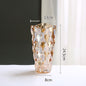 Crystal Glass Vase Flower Arrangement Decoration Ornaments - Gold Small - flower vase