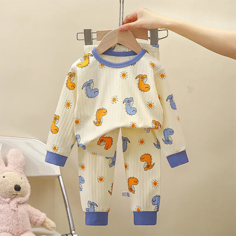 Pure Cotton Pajamas Long Sleeve Top and Pants Set