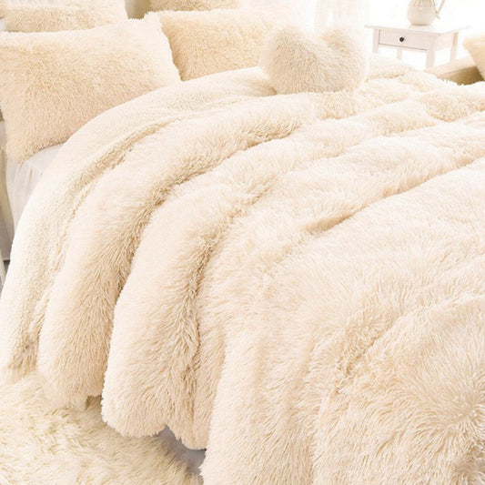 2 Ply Shaggy Fleece Super Soft White PV Plush Blanket