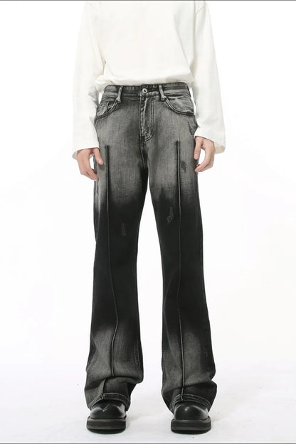 Pocketed High Waist Jeans - -