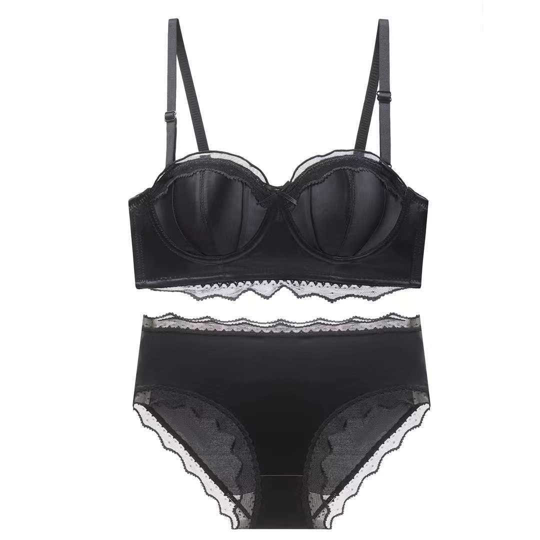 Lace Bustier Bra for Wedding Supports and Shapes - Sexy temptation black suit 34 75AB - bra