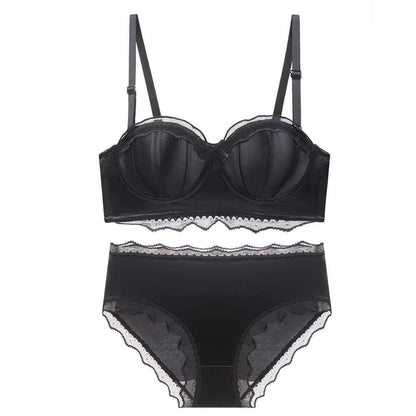 Lace Bustier Bra for Wedding Supports and Shapes - Sexy temptation black suit 34 75AB - bra